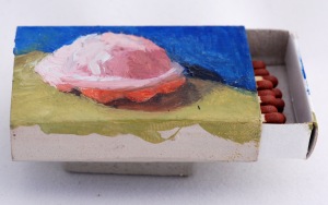  oil painting on matchbox